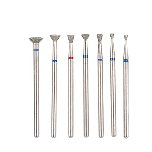 YUYTE 7Pcs Ceramic Nail Drill Bits Set 3/32 Inch for Acrylic Gel Nails