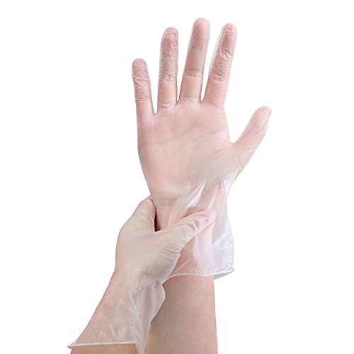 PEIPU Vinyl Disposable Gloves - Powder Free & Latex Free Cleaning Gloves