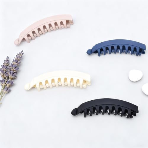 Large Hair Claw Clips 5.1 Inch Non-Slip Matte Hair Accessories 4 Pack