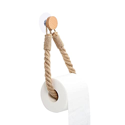 Vintage Hemp Rope Toilet Paper Holder - Wall-Mounted Nautical Towel Rack