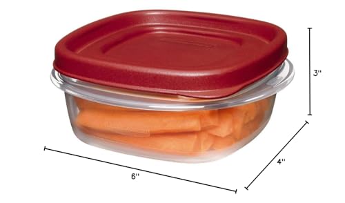 Utensilux 1.25 Cup Food Storage Containers with Easy Find Lids, 4 Pack