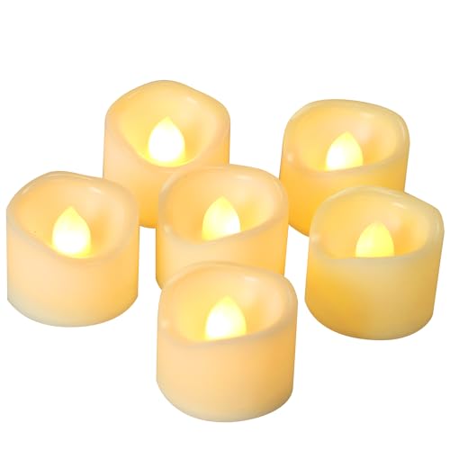 Flameless LED Tealight Candles - 6 Pack Battery Operated