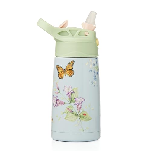 Lenox 895741 Butterfly Meadow Light Blue Stainless Steel Kids Water Bottle