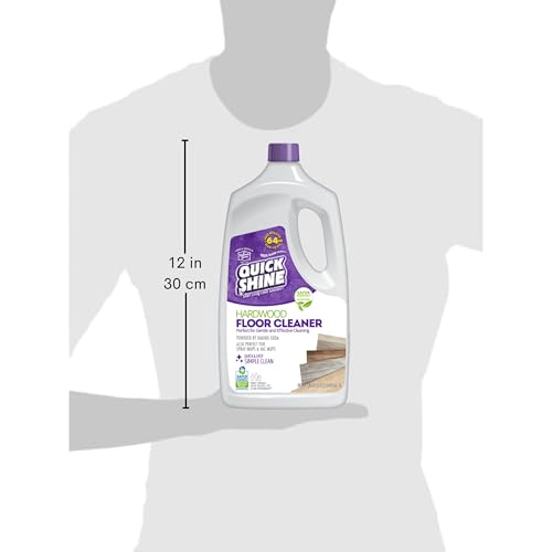 Quick Shine Hardwood Floor Cleaner 64oz | Use in Spray & Vac Mops | Removes Dirt & Scuff Marks | Ready-to-Use, Streak Free, No Rinse | Safer Choice Cleaner |Perfect for Gentle and Effective Cleaning