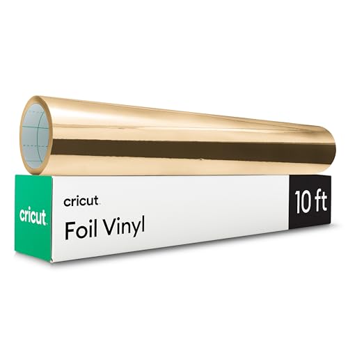 Cricut Foil Vinyl Gold 12in x 10ft - Metallic Adhesive Craft Material