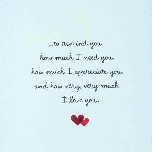 Hallmark Anniversary Card - Just A Little Love Note with Heart in Envelope
