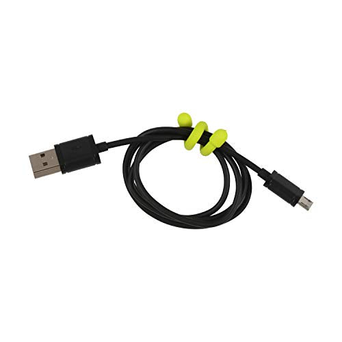 Nite Ize 3-Inch Gear Tie, Reusable Rubber Twist Tie, 20 Pack - Neon Yellow