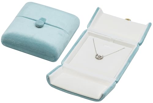 Sage Green Velvet Necklace Pendant Jewelry Box - Gift Storage Case