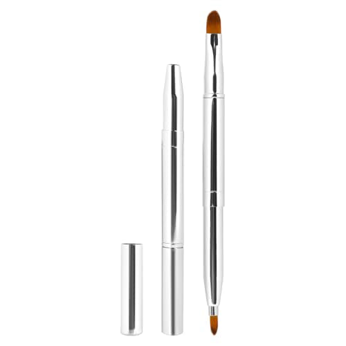Sliverdew Double-Ended Retractable Lip Brush with Cap for Travel