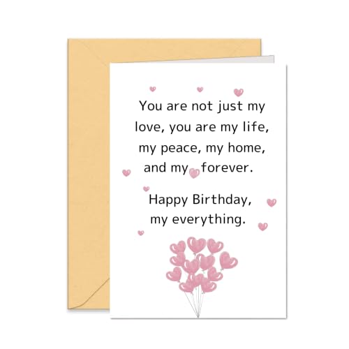 Romantic Birthday Card for Husband Wife Boyfriend Girlfriend