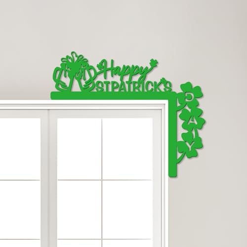 St. Patrick's Day Wooden Shamrock Door Corner Decor - 11x8.9in