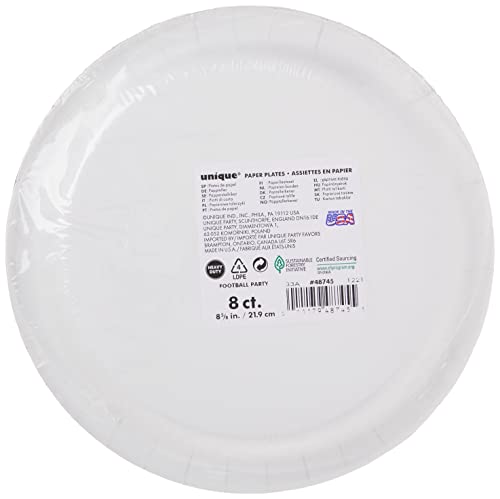 Multicolor Football Fiesta Paper Dinner Plates - 9" (8 Count)