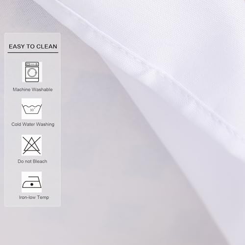 YZKITM Small Square Polyester Tablecloth - 24 x 24 Inch, Solid White