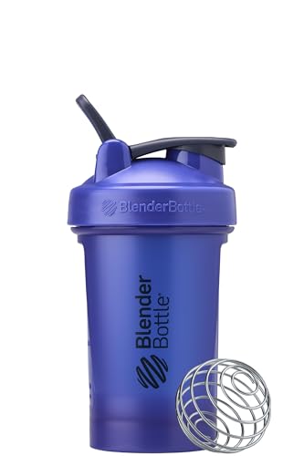 BlenderBottle Classic V2 Shaker Bottle, 20 oz Protein Mixer - Reflex Blue