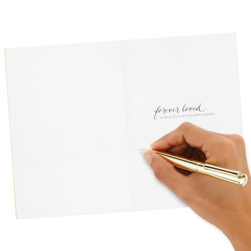 Hallmark Sympathy Card - Forever Remembered (White) - Thoughtful Condolence Note