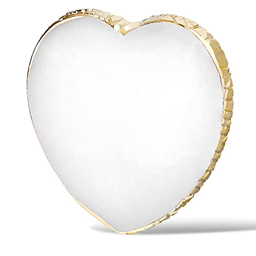 KALIONE Heart Resin Nail Art Palette with Gold Edge Mixing Board
