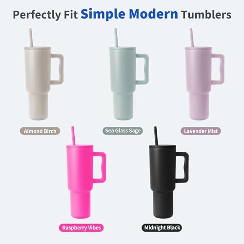 Reusable Silicone Straws for Stanley/Simple Modern 40 oz Tumblers - 12.2"