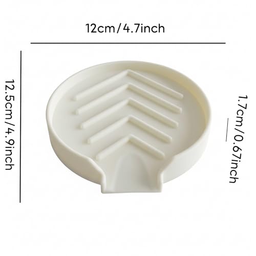JIEFANYU Scrub Daddy Holder - Durable Silicone Sink Caddy (White)