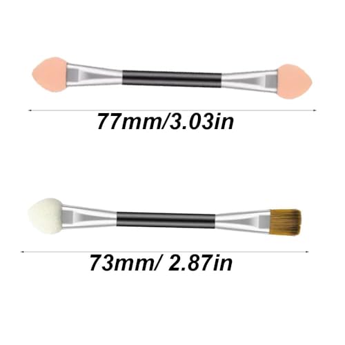 12-Piece Double-Sided Sponge Eyeshadow Brushes & Disposable Applicators