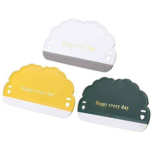3-Pack Cloud Shower Squeegee - Soft Silicone Glass Cleaning Scraper Tool