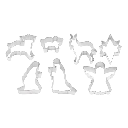 Nativity Scene Cookie Cutter Set - 7-Piece Christmas Baking Tools for Holiday Cookies