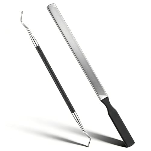 Heavy Duty Metal Nail File and Dual-Ended Toenail Lifter Set