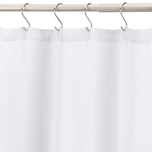 Bright White Linen Style Shower Curtain - 72" x 72" (Pack of 8)