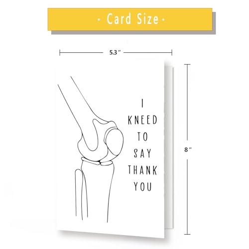 Funny Thank You Card for Doctors & Nurses - 8x5.3 Inch Appreciation Card