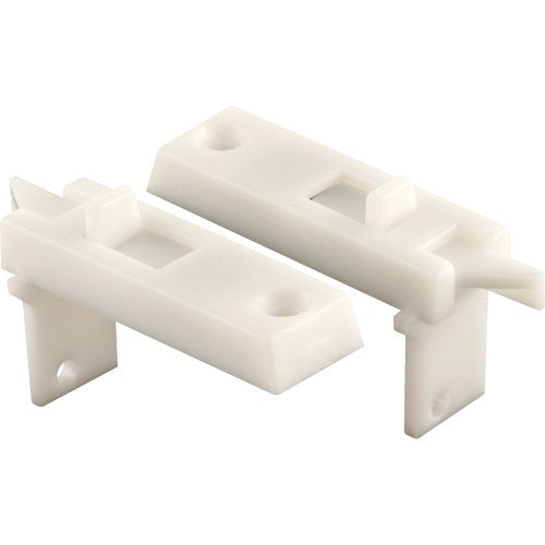 Prime-Line F 2642 Vinyl Spring-Loaded Window Tilt Latch Pair, White, 1-11/16" Hole Center