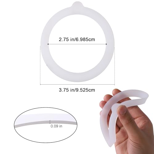 7-Pack Silicone Jar Gaskets for Mason Jars - 3.75 Inch Airtight Seals