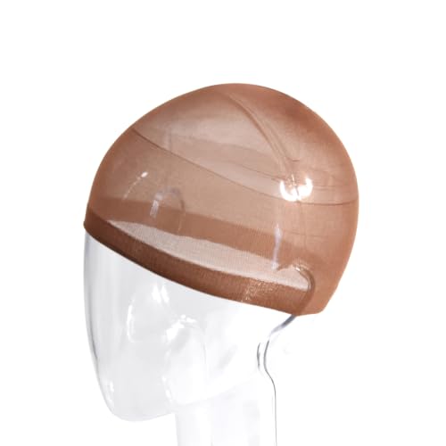 YANTAISIYU 6-Piece Nylon Stocking Wig Caps for Lace Front Wigs Dark Brown