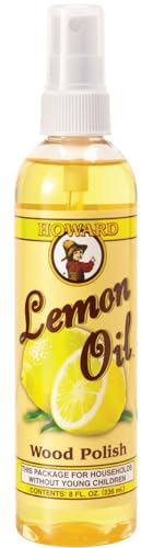 Howard Lemon Oil Wood Polish - 8 Ounce Natural Shine & Clean