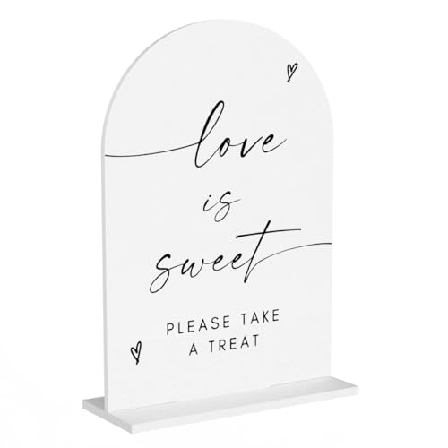 Love Is Sweet Dessert Bar Acrylic Sign for Weddings & Events