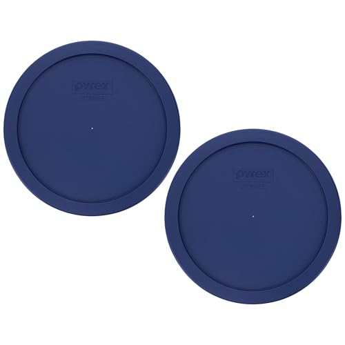 Pyrex 7402-PC Blue Food Storage Replacement Lids (2-Pack)