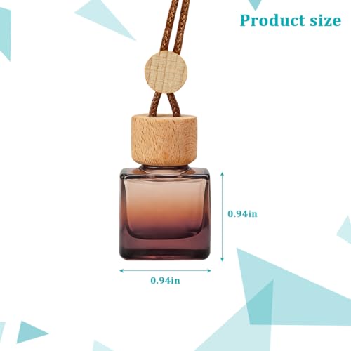 Sandfren Car Rear View Mirror Hanging Perfume Bottle Glass Charm 2PCS