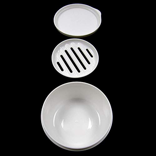 LENITH Portable Travel Soap Case - Round White Waterproof Soap Holder Box
