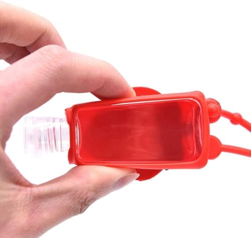 Silicone Travel Bottle Red Strawberry Refillable Container with Pump