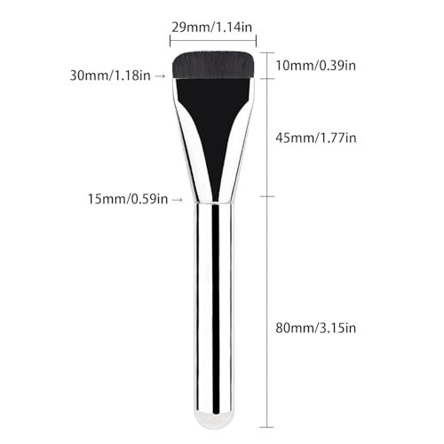 Flat Foundation Brush 2-Pack - Ultra Thin Soft Liquid Makeup Brush