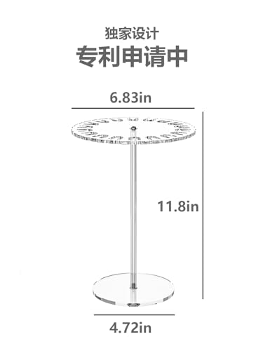 Acrylic Necklace Organizer Stand - Rotating Jewelry Display Rack