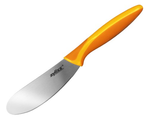 Zyliss Orange 4-Inch Sandwich Knife & Condiment Spreader - Butter & Cream Cheese Tool