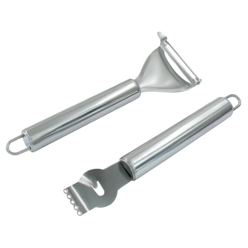 Kemcatui Stainless Steel Lemon Peeler & Y Shaped Fruit Peeler Set