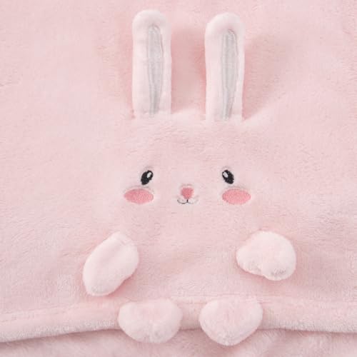 Babyhuggle Rabbit Shape Plush Blanket - Soft 30x40 Inch Baby Blanket