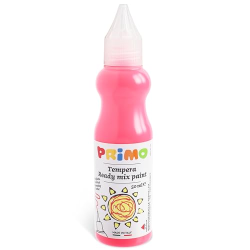 Primo Non-Toxic Tempera Paint 50ml - Fluorescent Pink for Kids