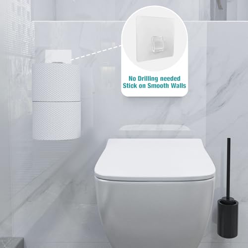 Conworld Silver Over-the-Tank Toilet Paper Holder for 2 Rolls, Rustproof Wall Mount Storage
