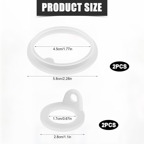 4pcs Gasket Replacement for Takeya Actives, Silicone Sealing Ring Compatible with Takeya Actives 18/24/32/40oz Water Bottle Lid Gasket Replacement for Takeya Actives