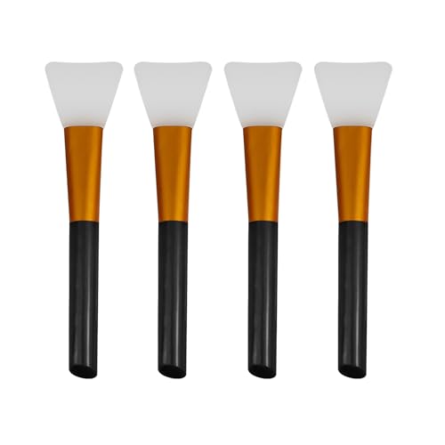 Silicone Face Mask Brush & Makeup Spatula Set - 4 Pack Black