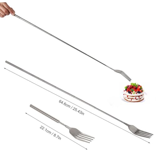 YAMHOHO Telescopic Fork - Extendable Stainless Steel Cutlery 8.7-25.4 inches