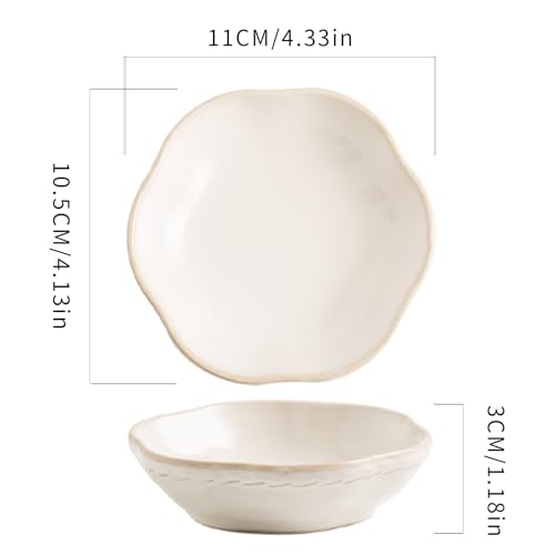 White Ceramic Jewelry Tray - Floral Ring Holder for Women