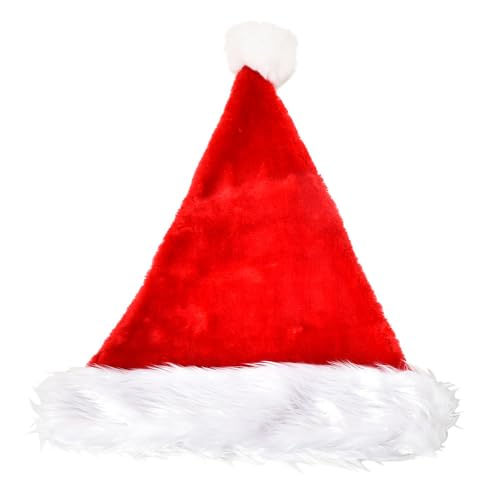 Christmas Hat for Adults & Teens - Santa Claus Beard & Plush Santa Cap - Holiday Cosplay Accessory