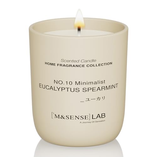 M&SENSE Eucalyptus Spearmint Soy Candle - 5.3 oz Mini Relaxation Candle